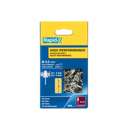 Rapid 5001431 High Performance Rivets 3.2 x 8mm (Box 500)