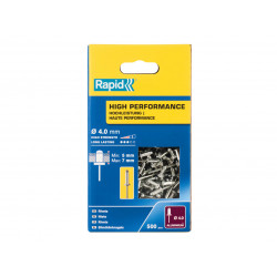 Rapid 5001433 High Performance Rivets 4 x 10mm (Box 500)