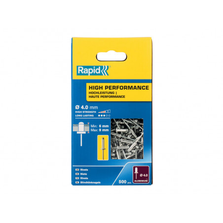Rapid 5001434 High Performance Rivets 4 x 12mm (Box 500)