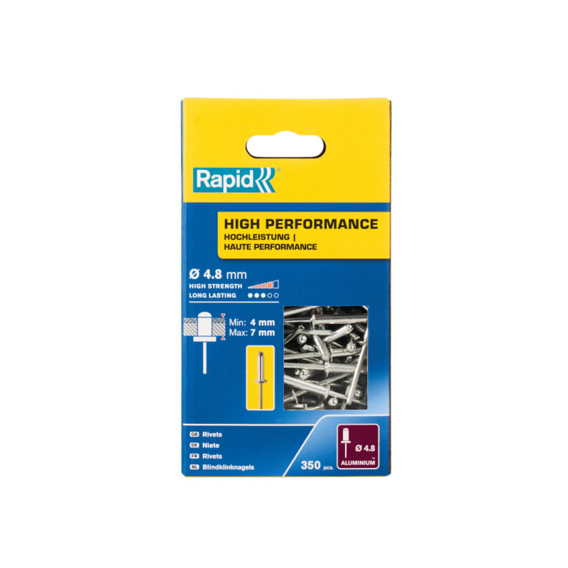 Rapid 5001435 High Performance Rivets 4.8 x 10mm (Box 350)