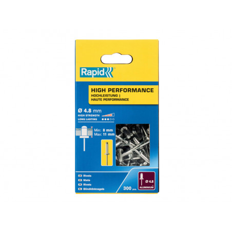 Rapid 5001437 High Performance Rivets 4.8 x 14mm (Box 300)