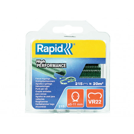Rapid 40108801 VR22 Fence Hog Rings Pack 215 Galvanised