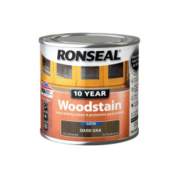Ronseal 38669 10 Year Woodstain Dark Oak 250ml
