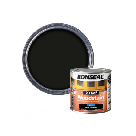 Ronseal 38673 10 Year Woodstain Ebony 250ml