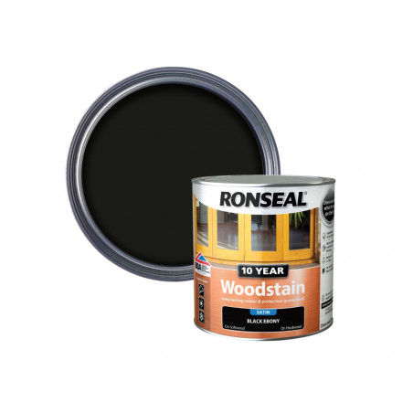 Ronseal 38695 10 Year Woodstain Ebony 2.5 litre