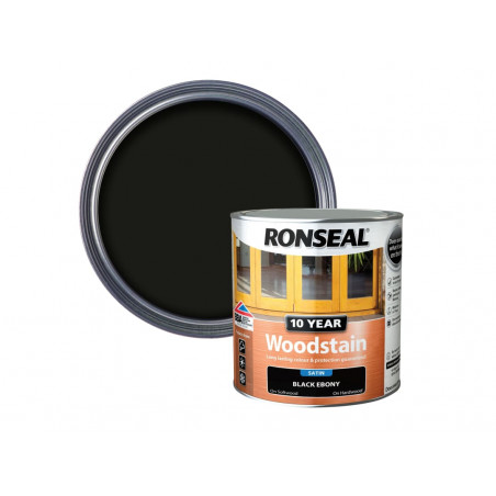 Ronseal 38684 10 Year Woodstain Ebony 750ml