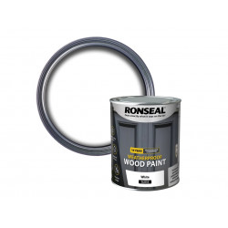 Ronseal 38773 10 Year Weatherproof Wood Paint White Gloss 750ml