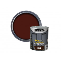 Ronseal 38774 10 Year Weatherproof Wood Paint Dark Oak Gloss 750ml