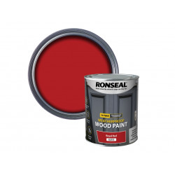 Ronseal 38776 10 Year Weatherproof Wood Paint Royal Red Gloss 750ml