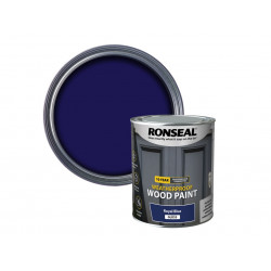Ronseal 38777 10 Year Weatherproof Wood Paint Royal Blue Gloss 750ml