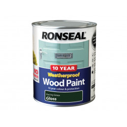 Ronseal 38778 10 Year Weatherproof Wood Paint Racing Green Gloss 750ml