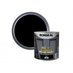 Ronseal 38781 10 Year Weatherproof Wood Paint Black Gloss 2.5 litre