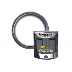 Ronseal 38782 10 Year Weatherproof Wood Paint White Gloss 2.5 litre