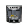 Ronseal 38781 10 Year Weatherproof Wood Paint Black Gloss 2.5 litre