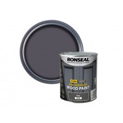 Ronseal 38789 10 Year Weatherproof Wood Paint Grey Satin 750ml