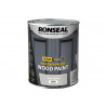 Ronseal 38791 10 Year Weatherproof Wood Paint Grey Stone Satin 750ml