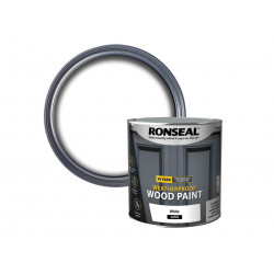 Ronseal 38795 10 Year Weatherproof Wood Paint White Satin 2.5 litre