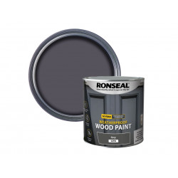 Ronseal 38796 10 Year Weatherproof Wood Paint Grey Satin 2.5 litre