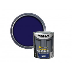 Ronseal 39397 10 Year Weatherproof Wood Paint Royal Blue Satin 750ml