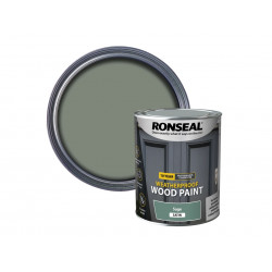 Ronseal 39398 10 Year Weatherproof Wood Paint Sage Satin 750ml