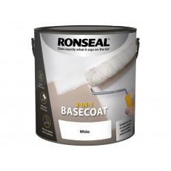 Ronseal 39399 3-in-1 Basecoat White 2.5 litre