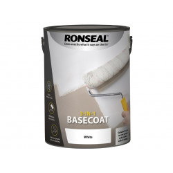 Ronseal 39400 3-in-1 Basecoat White 5 litre