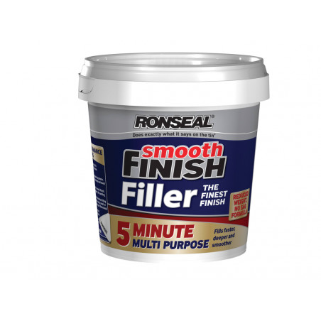 Ronseal 36564 Smooth Finish 5 Minute Multipurpose Filler Tub 600ml