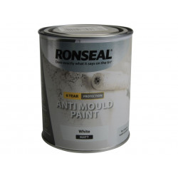 Ronseal 36623 6 Year Anti Mould Paint White Matt 750ml