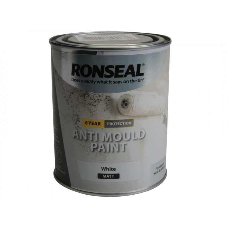 Ronseal 36623 6 Year Anti Mould Paint White Matt 750ml Ronseal 36623 6 Year Anti Mould Paint White Matt 750ml