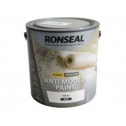 Ronseal 36626 6 Year Anti Mould Paint White Silk 2.5 litre