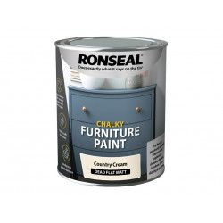 Ronseal 37483 Chalky Furniture Paint Country Cream 750ml