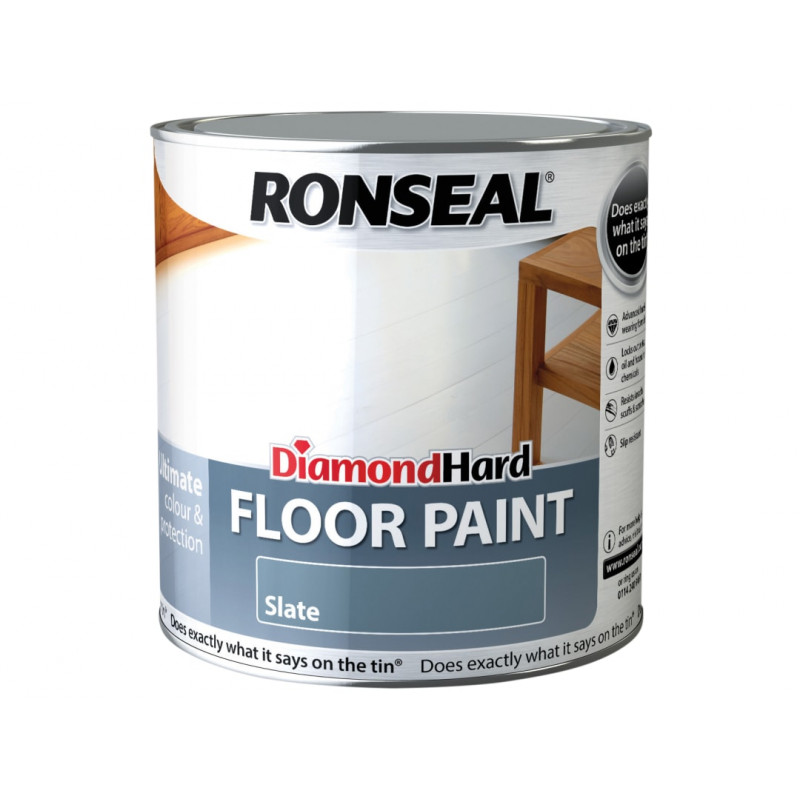 Ronseal 35756 Diamond Hard Floor Paint Satin Slate 2.5 litre Ronseal 35756 Diamond Hard Floor Paint Satin Slate 2.5 litre