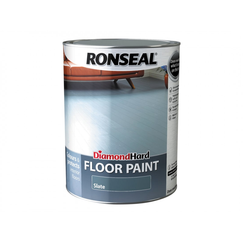 Ronseal 36109 Diamond Hard Floor Paint Satin Slate 5 litre Ronseal 36109 Diamond Hard Floor Paint Satin Slate 5 litre