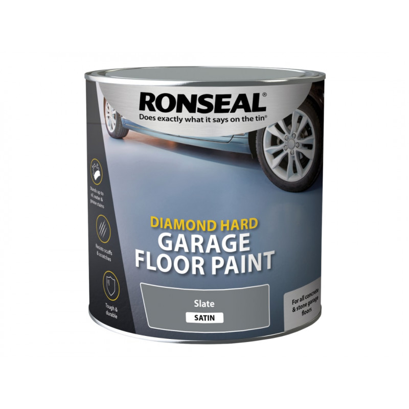 Ronseal 35761 Diamond Hard Garage Floor Paint Slate 2.5 litre Ronseal 35761 Diamond Hard Garage Floor Paint Slate 2.5 litre