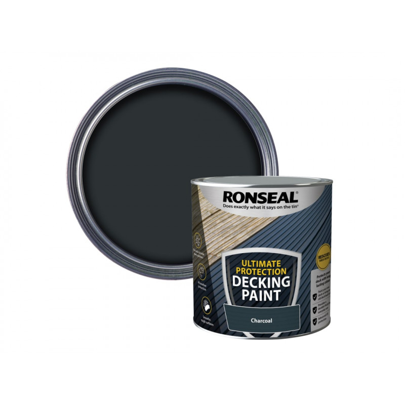 Ronseal 39143 Ultimate Protection Decking Paint Charcoal 2.5 litre Ronseal 39143 Ultimate Protection Decking Paint Charcoal 2.5 litre