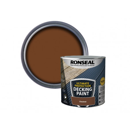 Ronseal 39145 Ultimate Protection Decking Paint Chestnut 2.5 litre