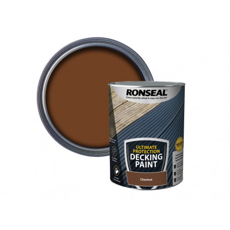 Ronseal 39146 Ultimate Protection Decking Paint Chestnut 5 litre