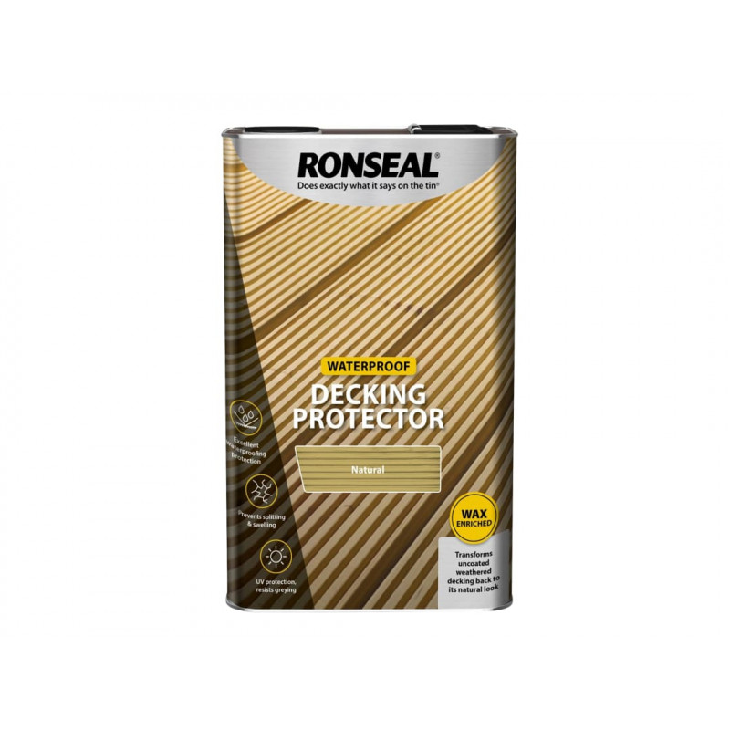 Ronseal 36434 Decking Protector Natural 5 litre Ronseal 36434 Decking Protector Natural 5 litre