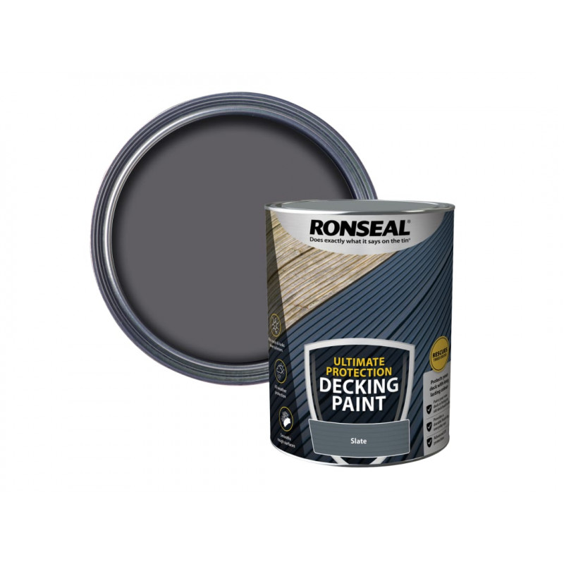 Ronseal 39160 Ultimate Protection Decking Paint Slate 5 litre Ronseal 39160 Ultimate Protection Decking Paint Slate 5 litre