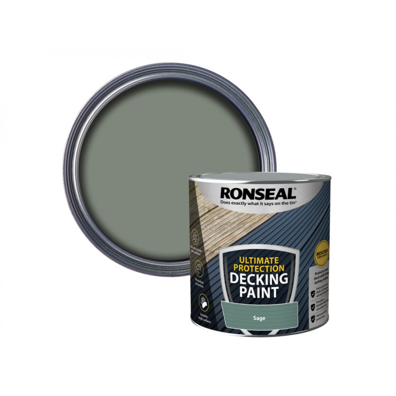 Ronseal 39162 Ultimate Protection Decking Paint Willow 2.5 litre Ronseal 39162 Ultimate Protection Decking Paint Willow 2.5 litre