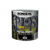 Ronseal 39213 Direct to Metal Paint Black Satin 2.5 litre