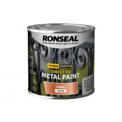 Ronseal 39405 Direct to Metal Paint Copper Gloss 250ml