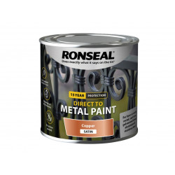 Ronseal 39406 Direct to Metal Paint Copper Satin 250ml