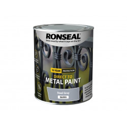 Ronseal 39204 Direct to Metal Paint Steel Grey Gloss 750ml