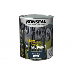 Ronseal 39209 Direct to Metal Paint Storm Grey Matt 750ml