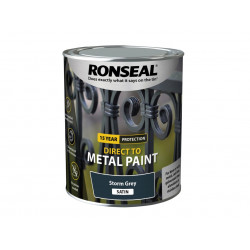 Ronseal 39208 Direct to Metal Paint Storm Grey Satin 750ml
