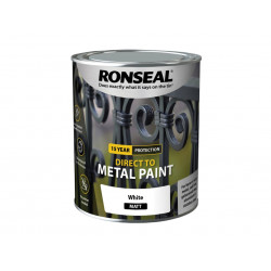 Ronseal 39201 Direct to Metal Paint White Matt 750ml
