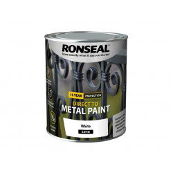 Ronseal 39199 Direct to Metal Paint White Satin 750ml