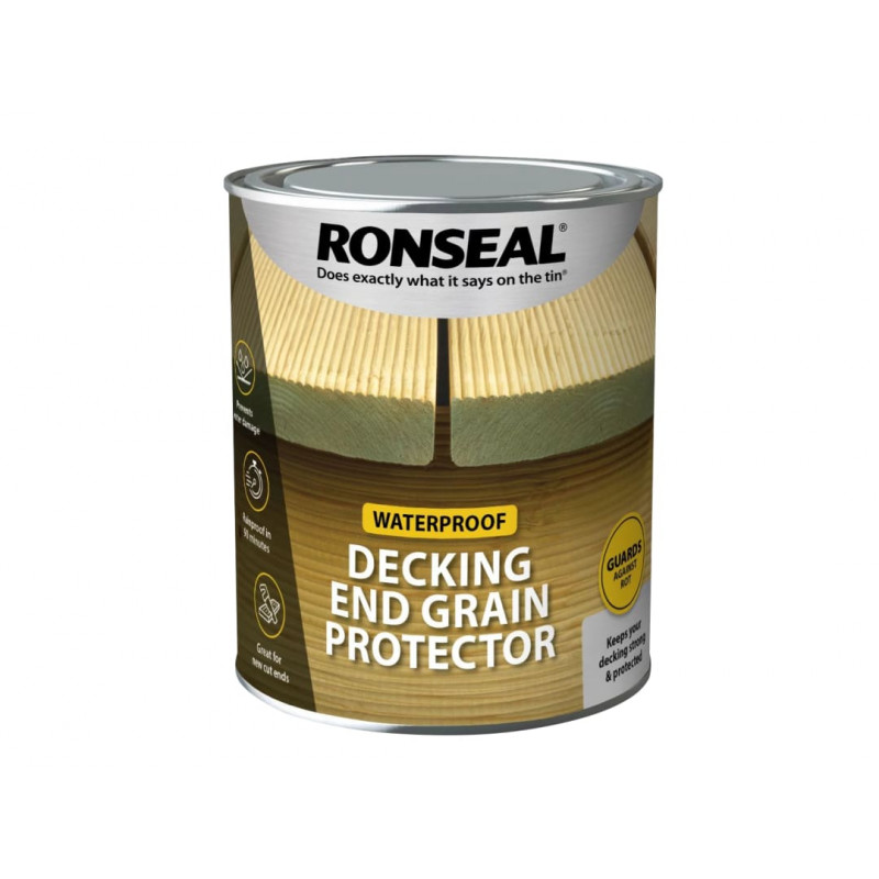 Ronseal 37334 Decking End Grain Protector Green 750ml Ronseal 37334 Decking End Grain Protector Green 750ml