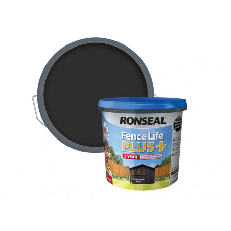 Ronseal 37630 Fence Life Plus+ Tudor Black Oak 5 litre